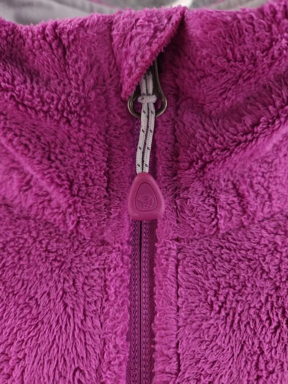 Mountain Hardwear Fleece Purple Jacket Woman Polyester Logo Medium Solid Hiking